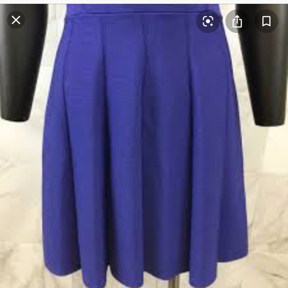 PARKER Flare Back cut out dress in Blue - Picture 6 of 6